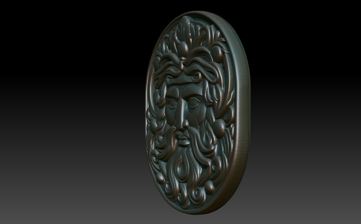 Roman Shaman basrelief 08 241010 3D print model_1