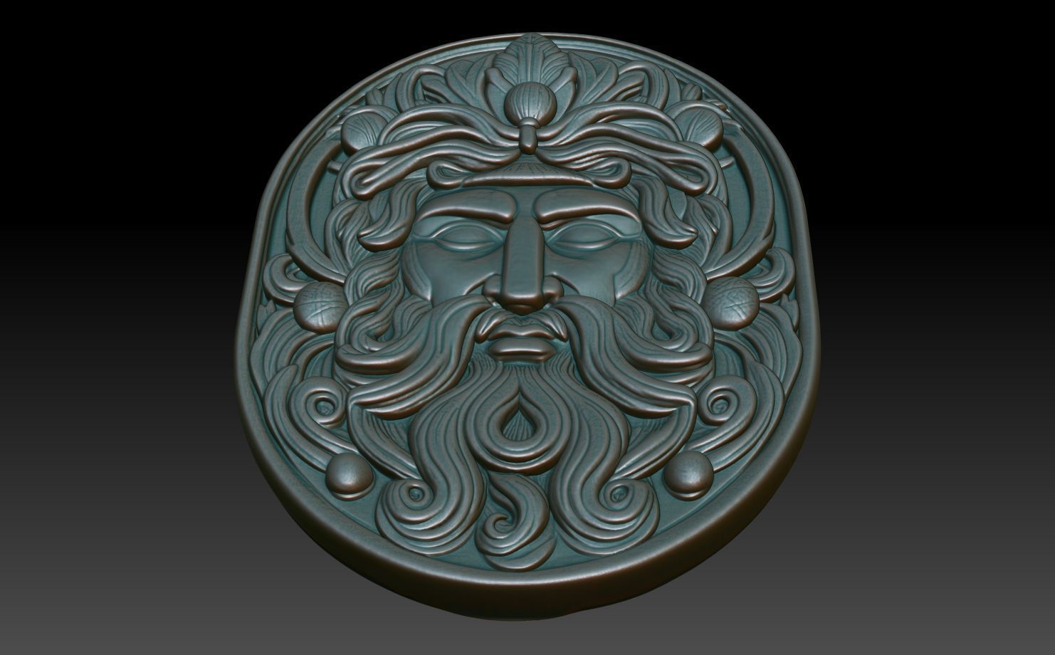 Roman Shaman basrelief 08 241010 3D print model_4