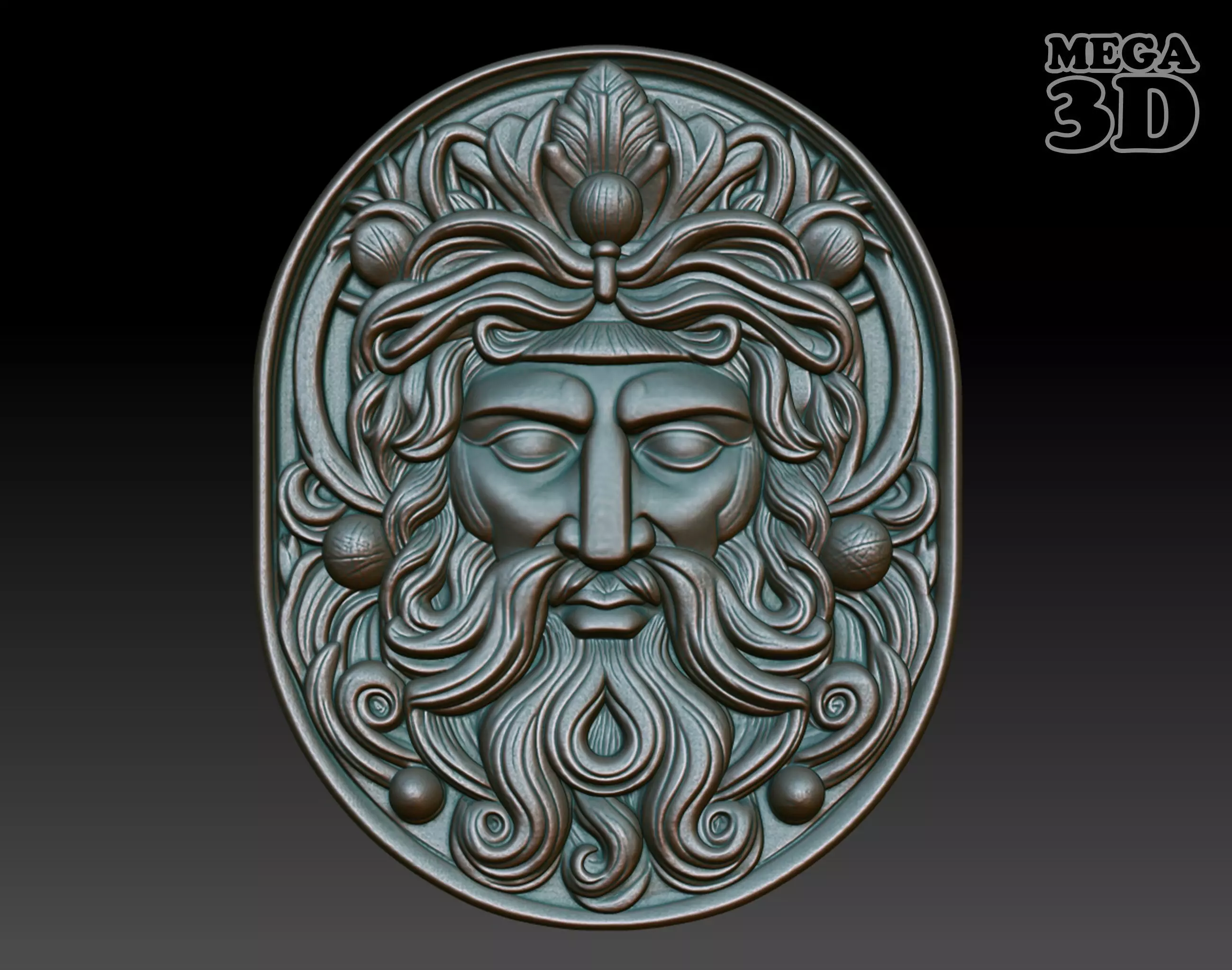 Roman Shaman basrelief 08 241010 3D print model_0