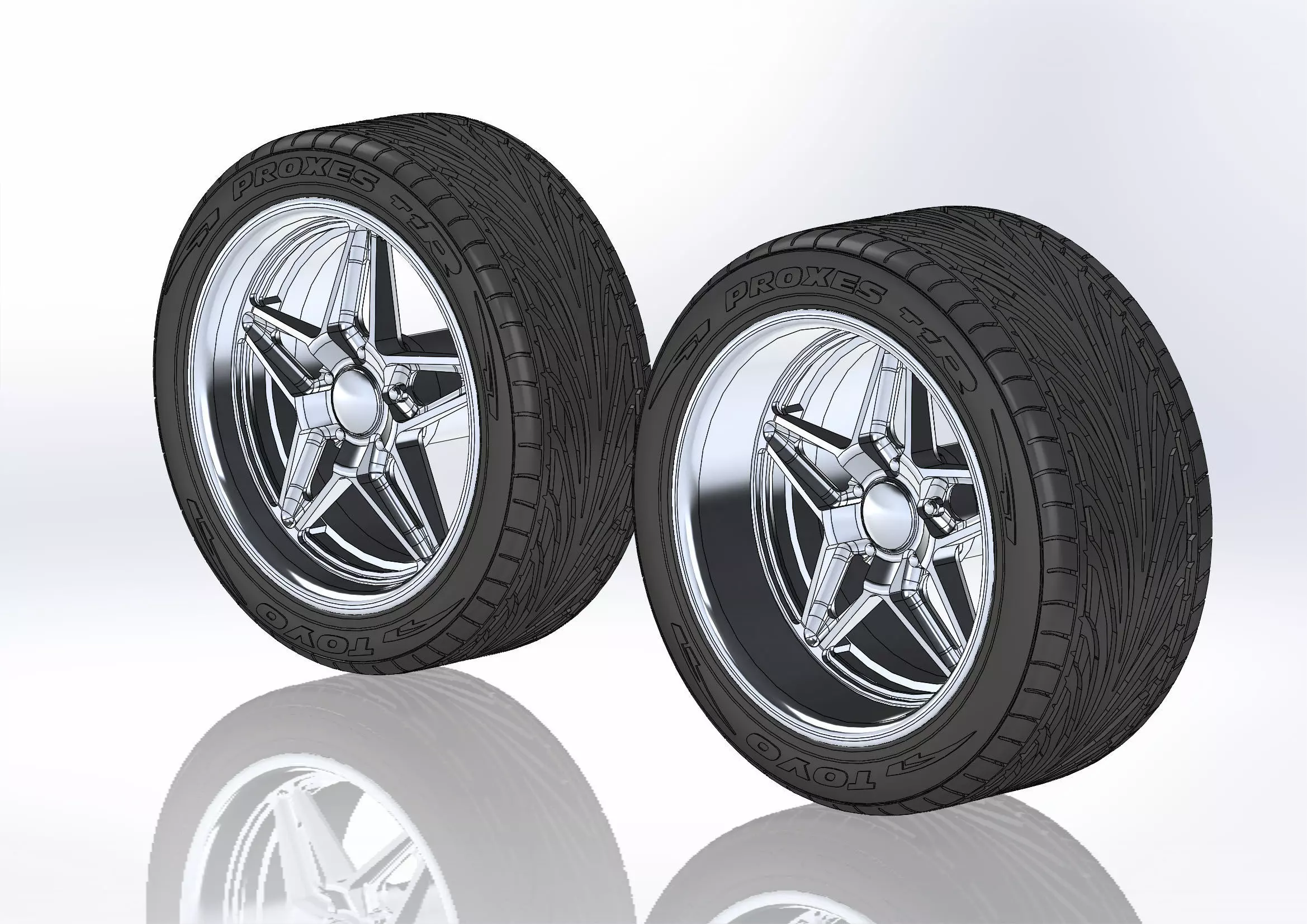 Set of custom wheels Budnik Argon for your scale model 3D print model_0