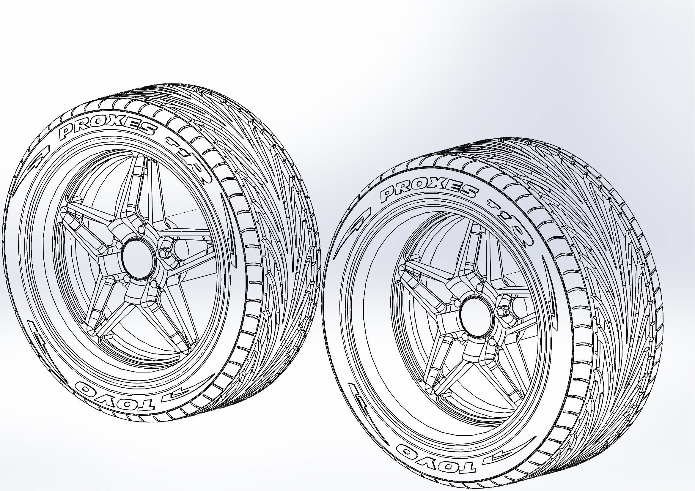 Set of custom wheels Budnik Argon for your scale model 3D print model_8