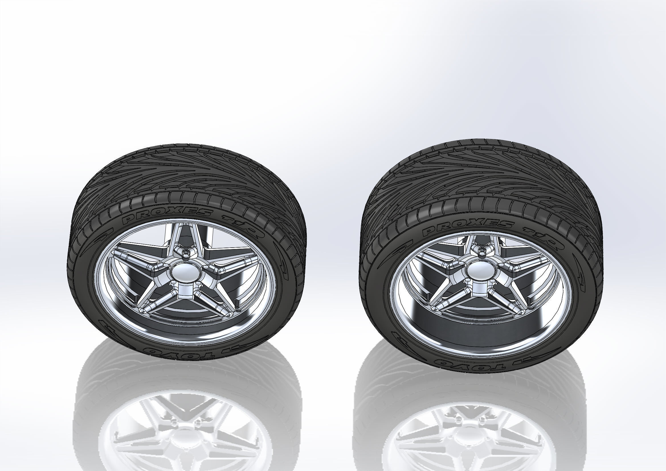 Set of custom wheels Budnik Argon for your scale model 3D print model_3