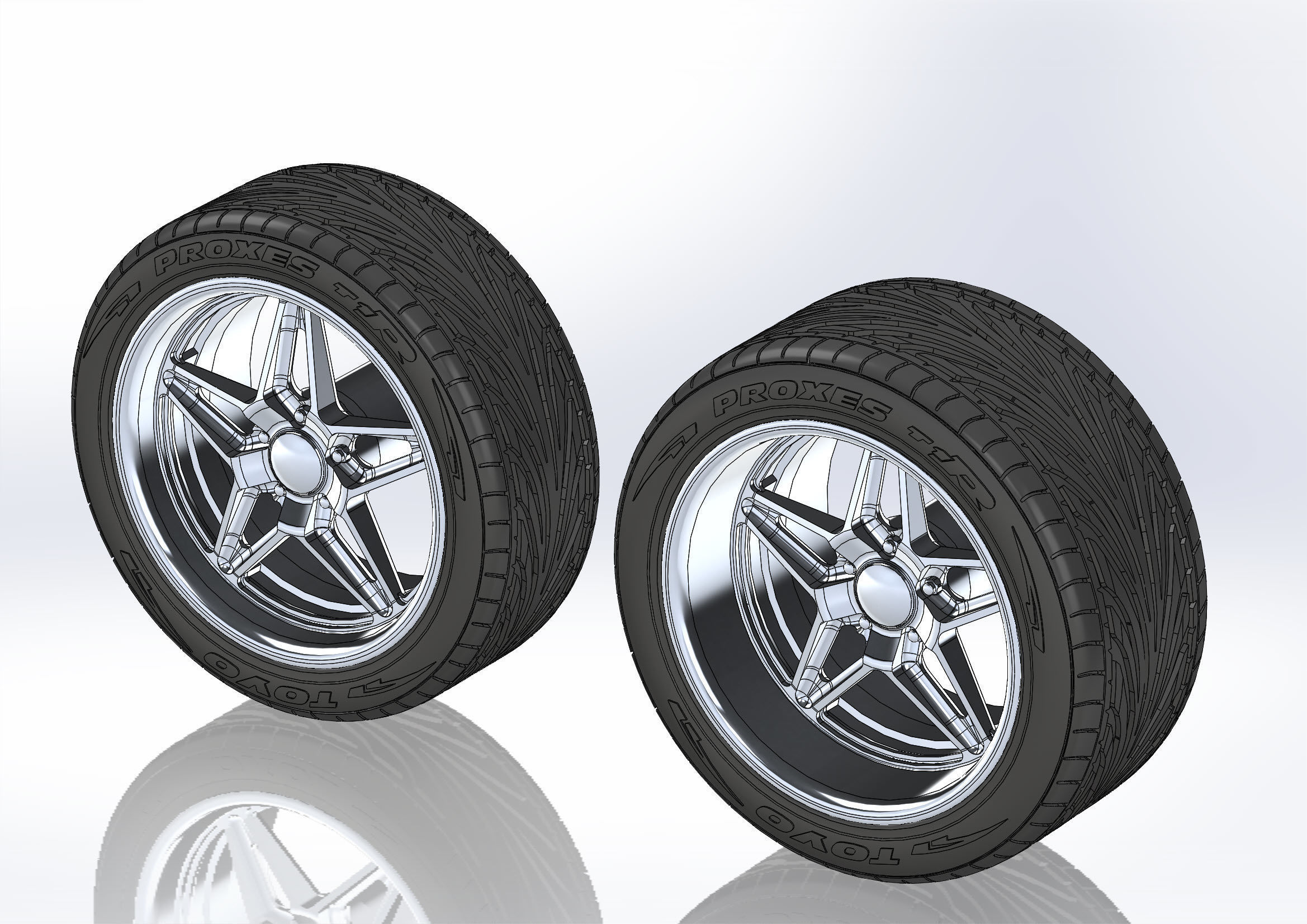 Set of custom wheels Budnik Argon for your scale model 3D print model_5