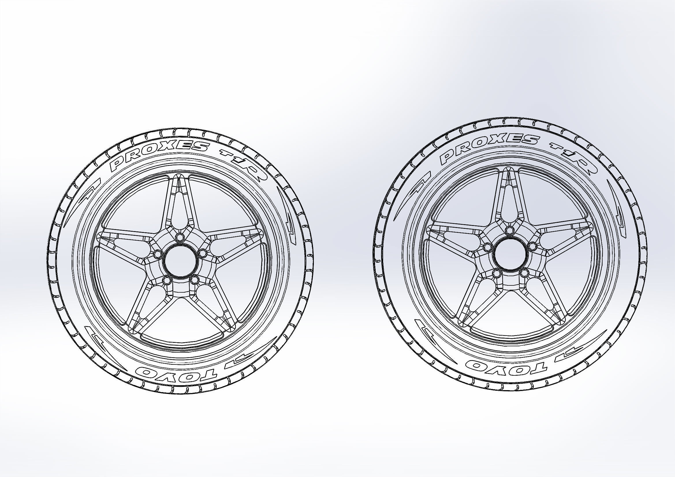 Set of custom wheels Budnik Argon for your scale model 3D print model_7