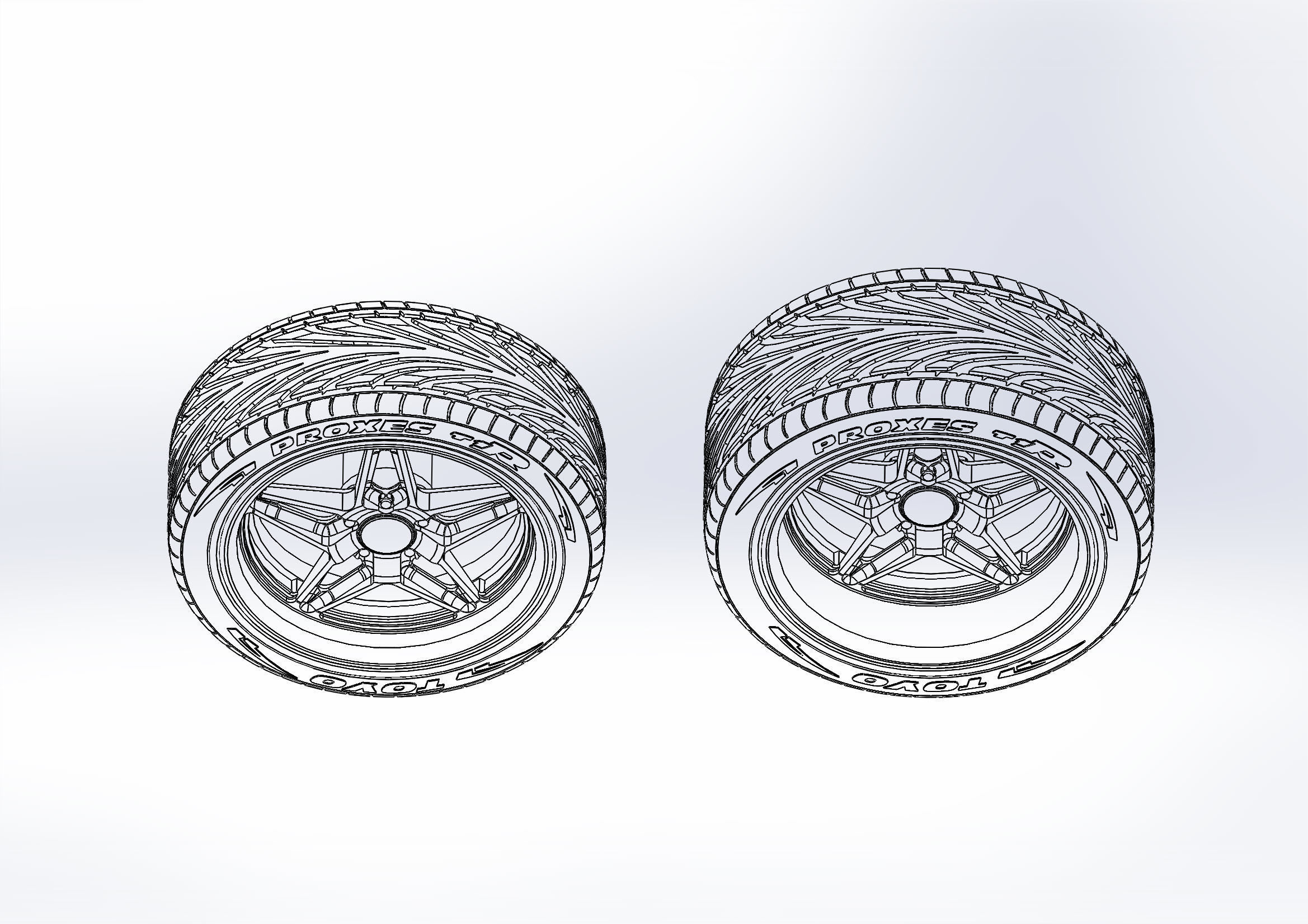 Set of custom wheels Budnik Argon for your scale model 3D print model_9