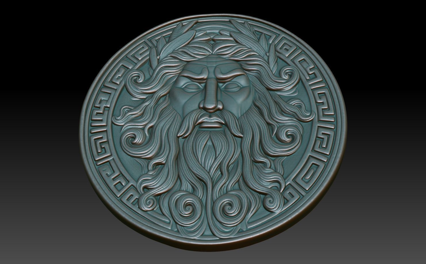 Roman Shaman basrelief 07 241010 3D print model_4