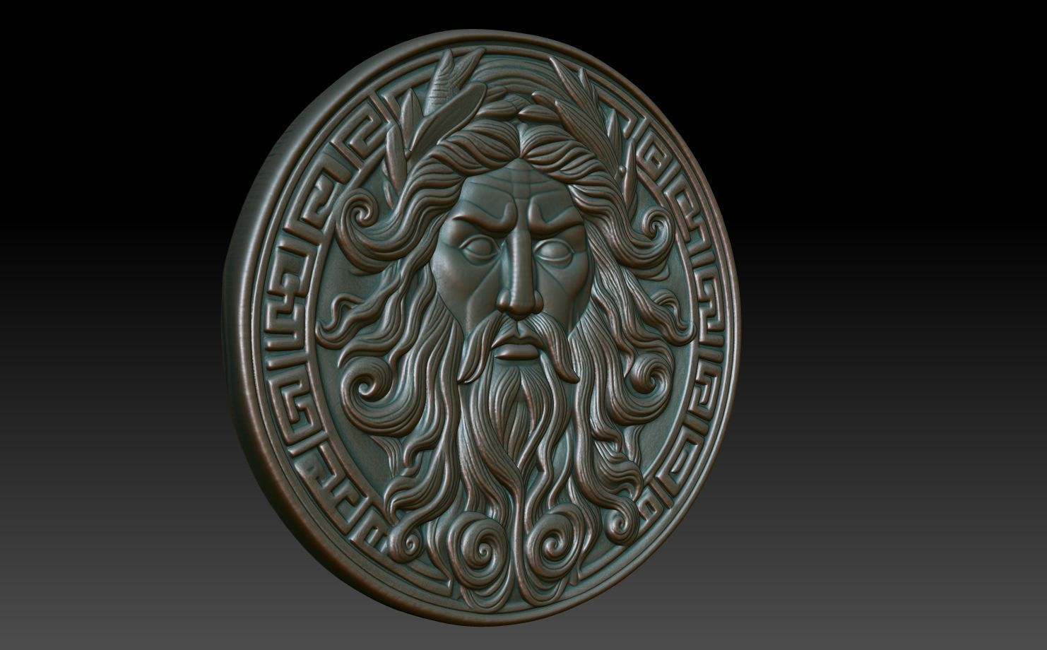 Roman Shaman basrelief 07 241010 3D print model_2