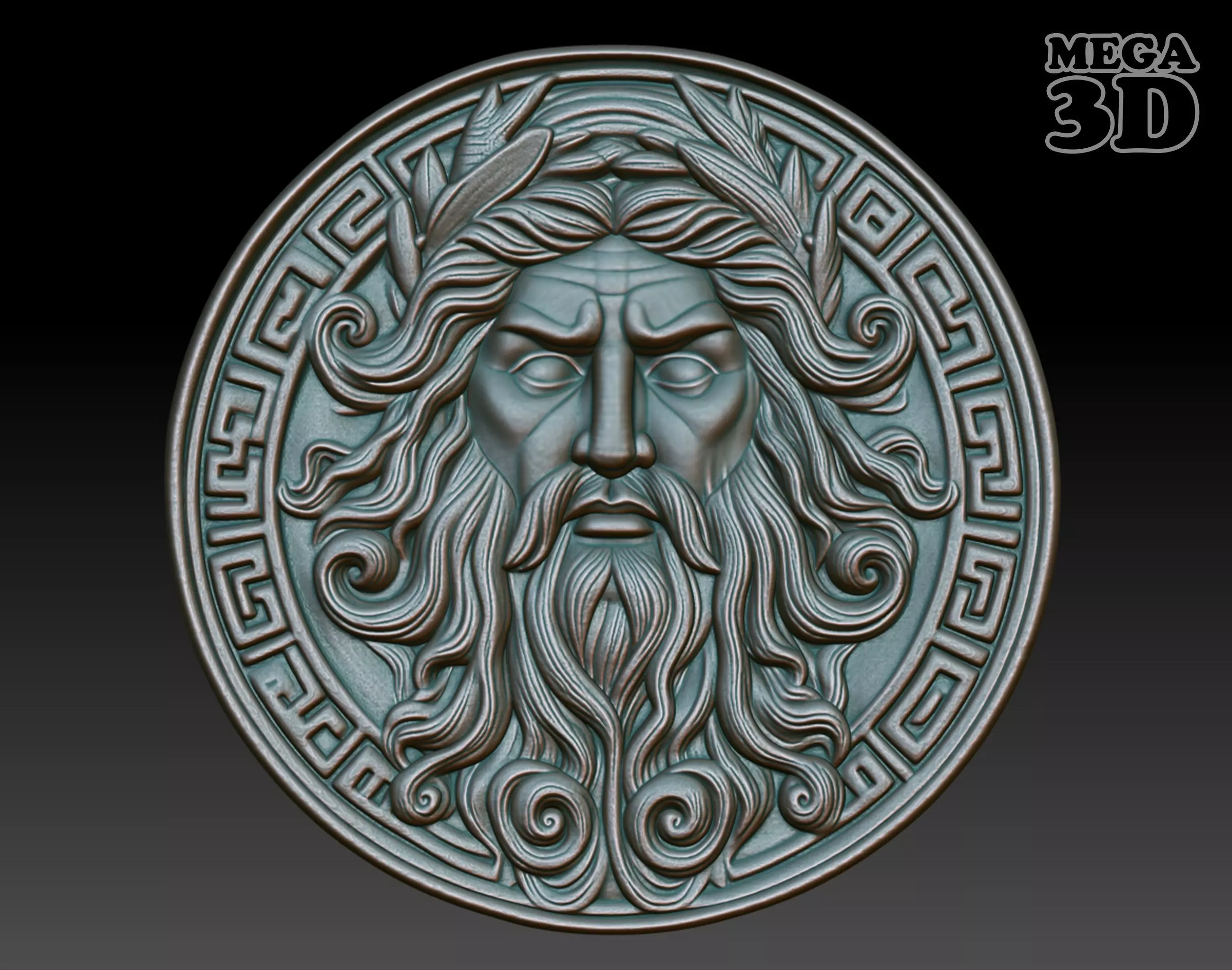 Roman Shaman basrelief 07 241010 3D print model_0