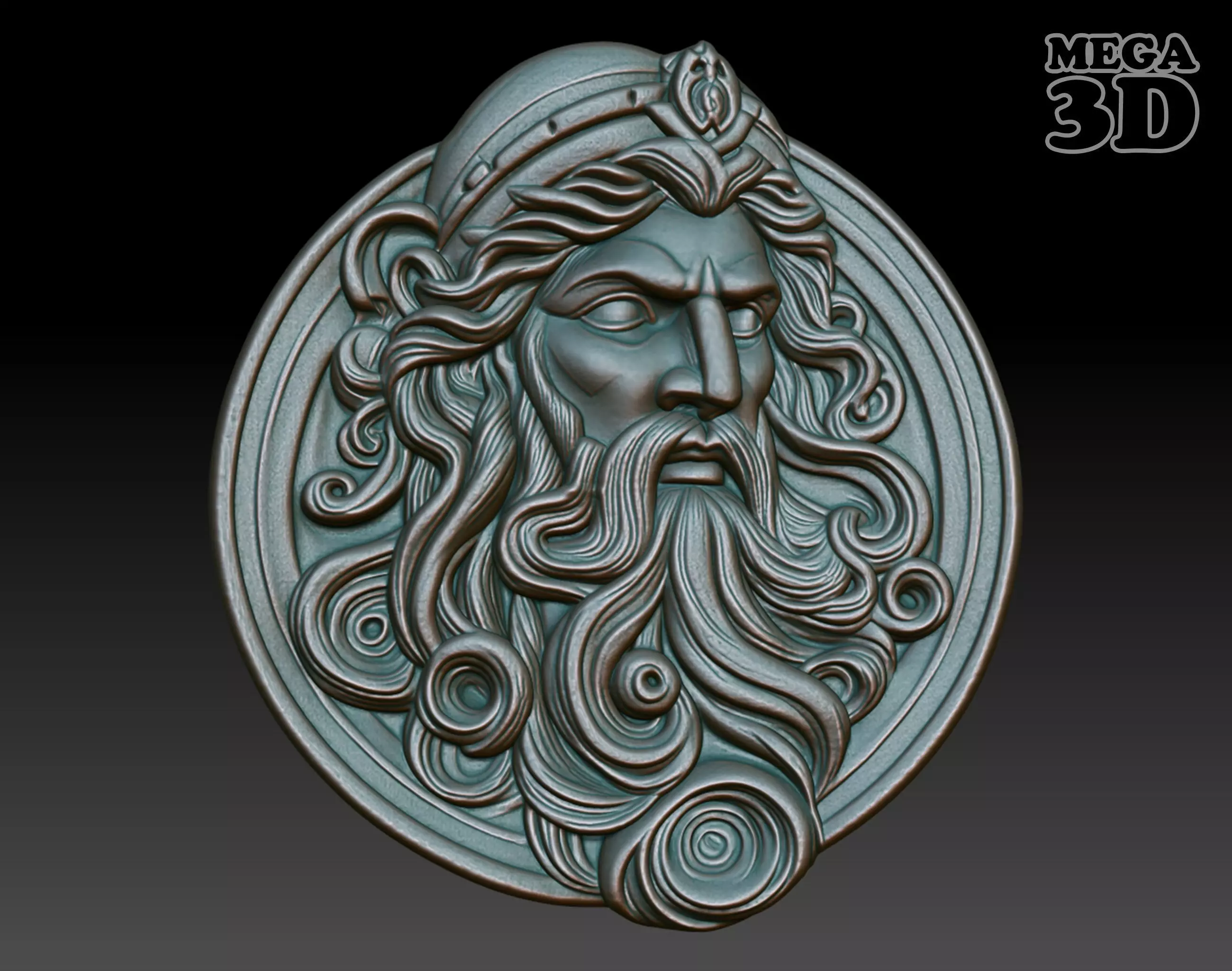 Roman Shaman basrelief 06 241010 3D print model_0