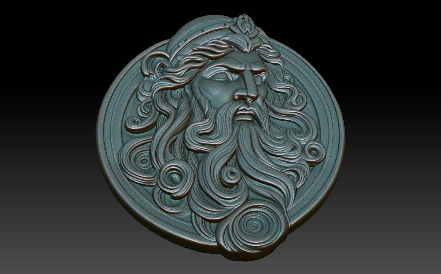 Roman Shaman basrelief 06 241010 3D print model_4