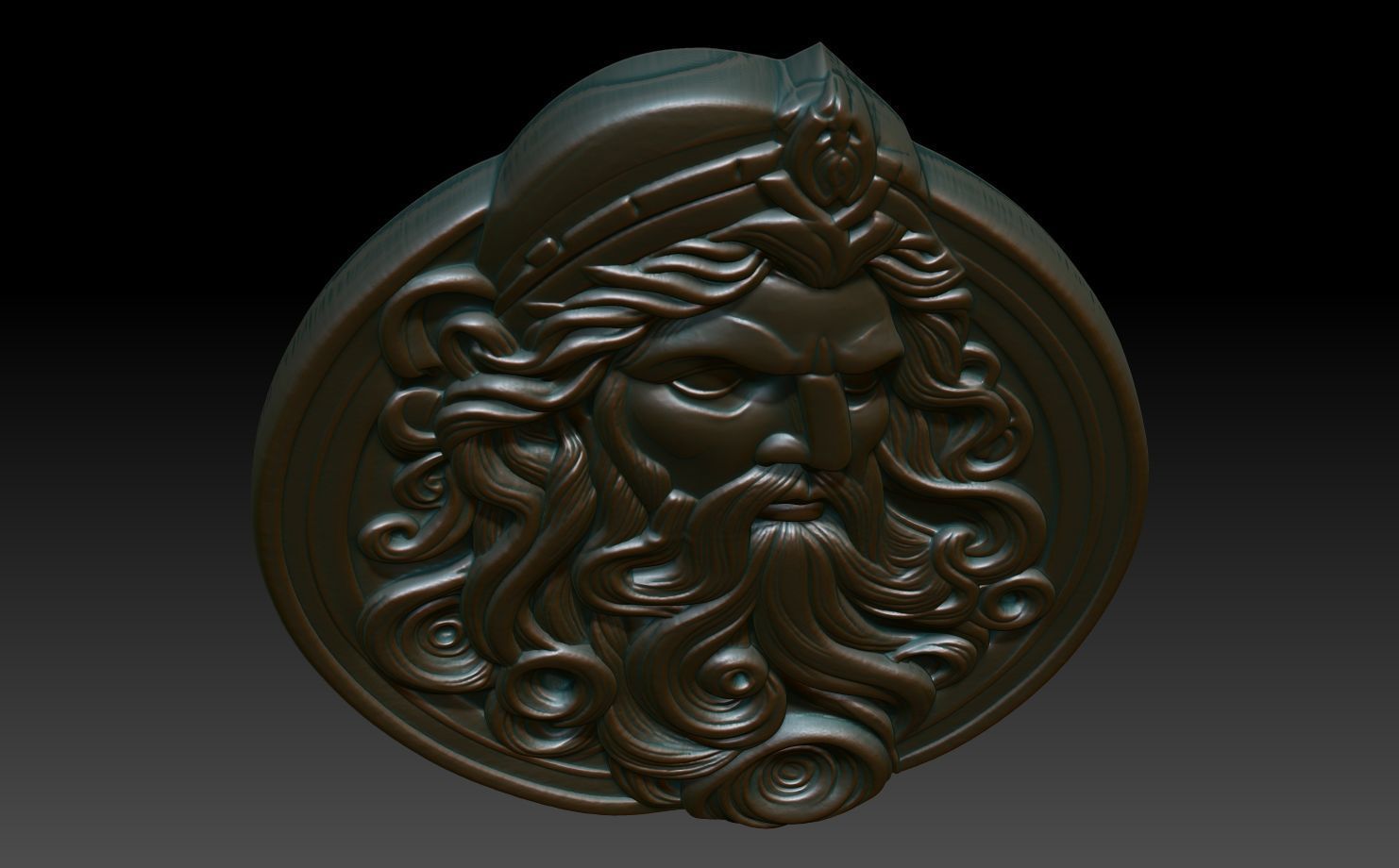 Roman Shaman basrelief 06 241010 3D print model_3
