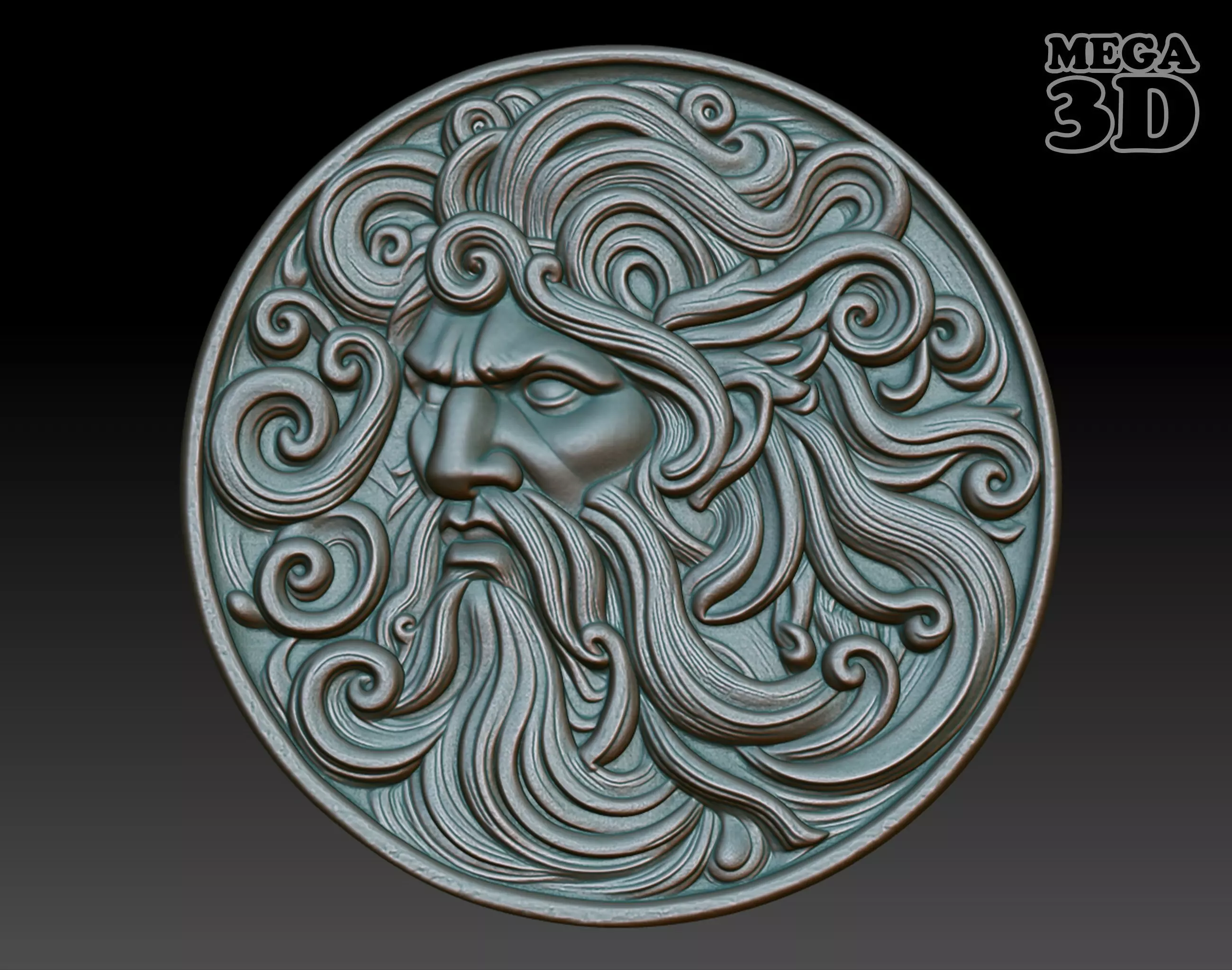 Roman Shaman basrelief 05 241010 3D print model_0