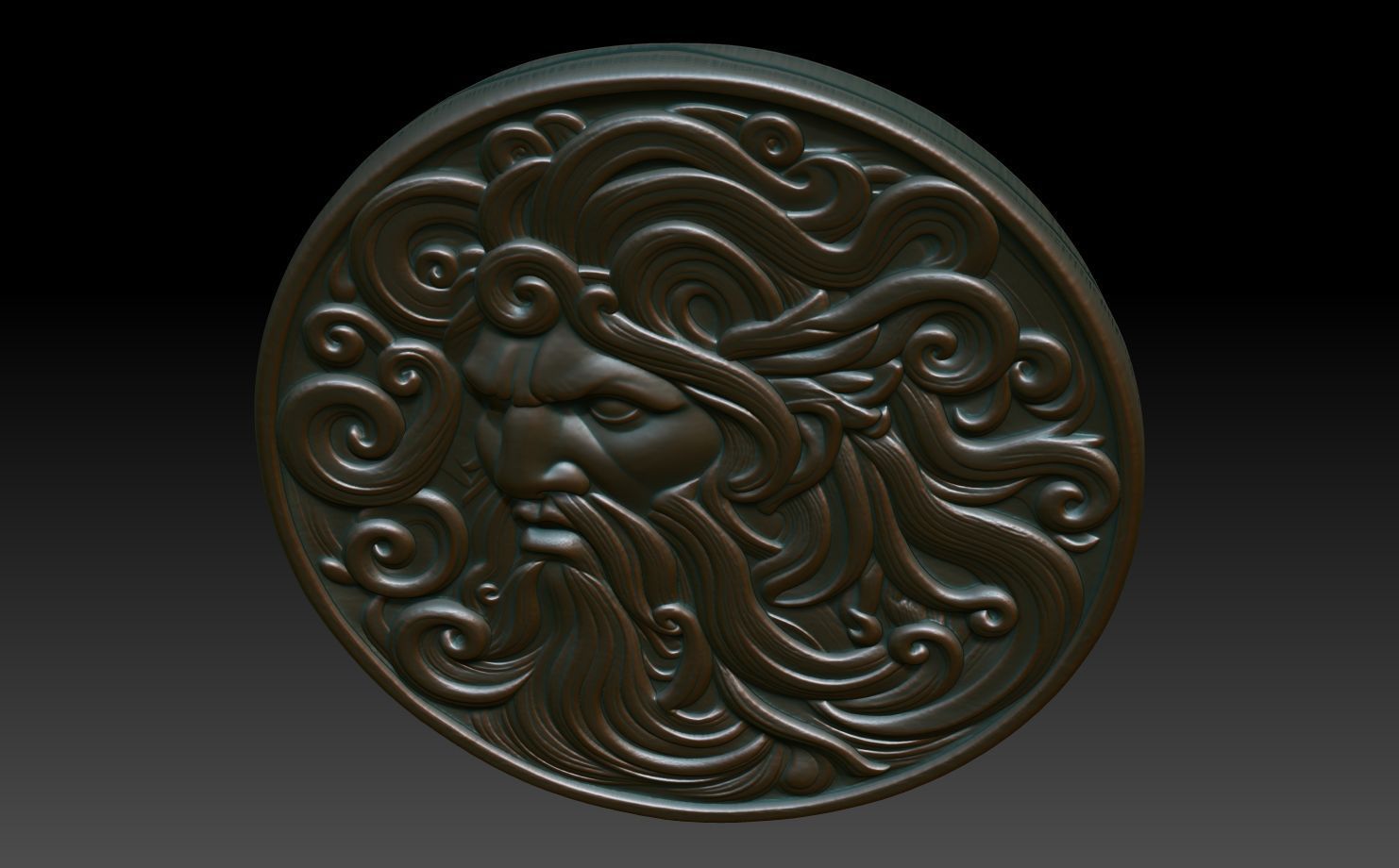 Roman Shaman basrelief 05 241010 3D print model_3