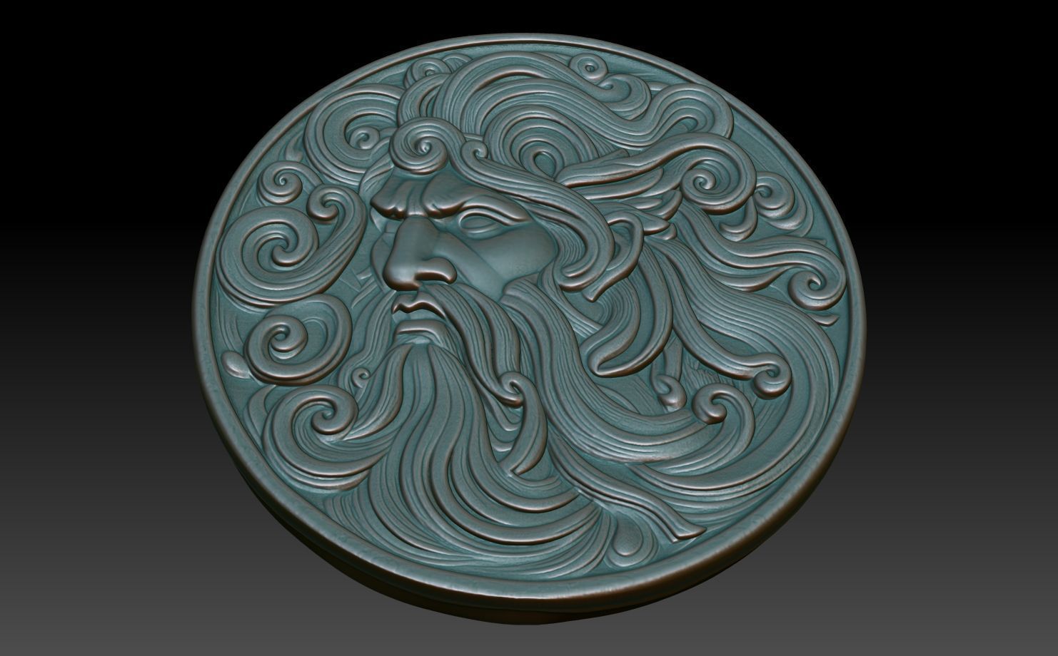 Roman Shaman basrelief 05 241010 3D print model_4