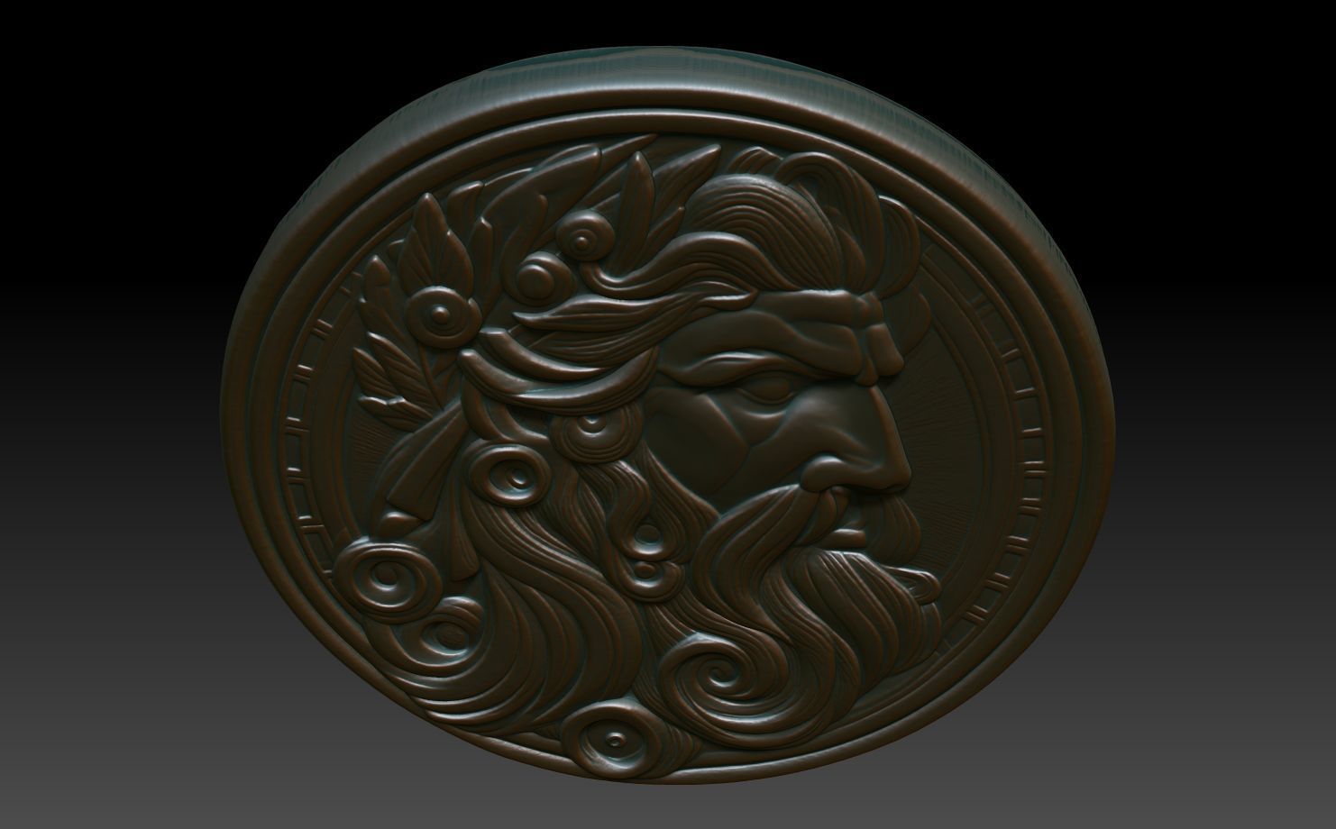 Roman Shaman basrelief 04 241010 3D print model_3