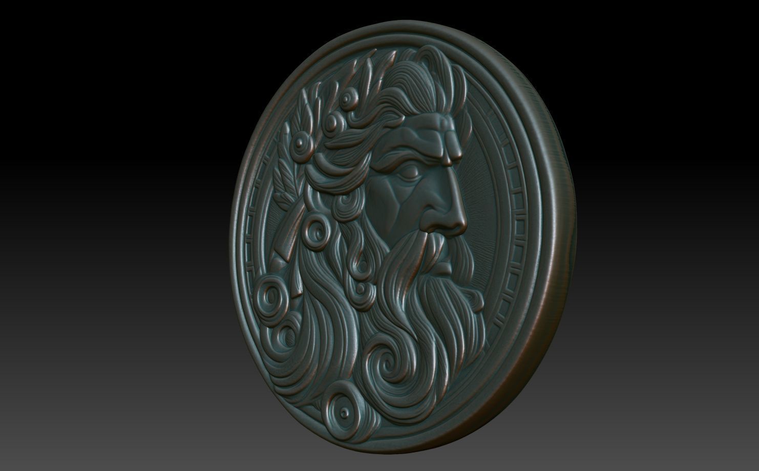 Roman Shaman basrelief 04 241010 3D print model_1
