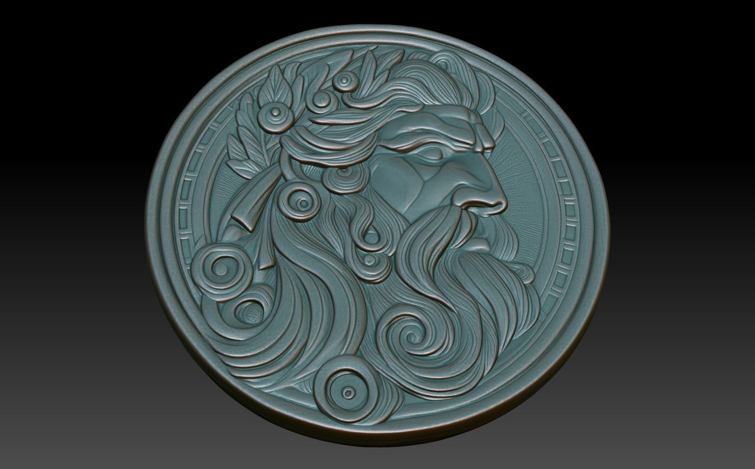 Roman Shaman basrelief 04 241010 3D print model_4