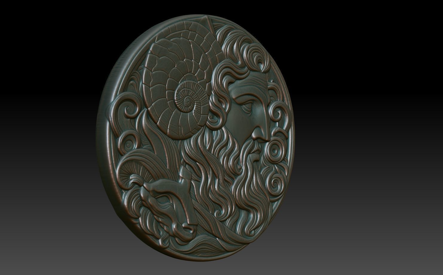 Roman Shaman basrelief 03 241010 3D print model_2
