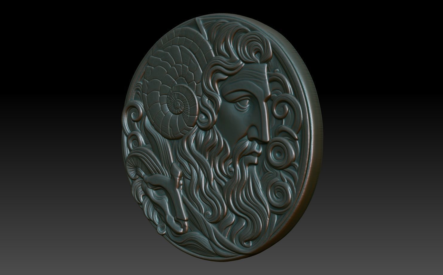Roman Shaman basrelief 03 241010 3D print model_1