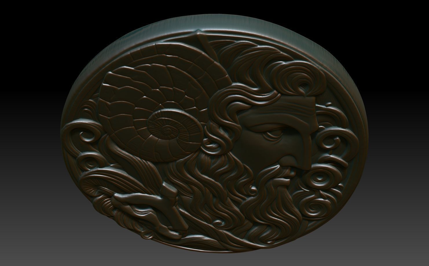 Roman Shaman basrelief 03 241010 3D print model_3