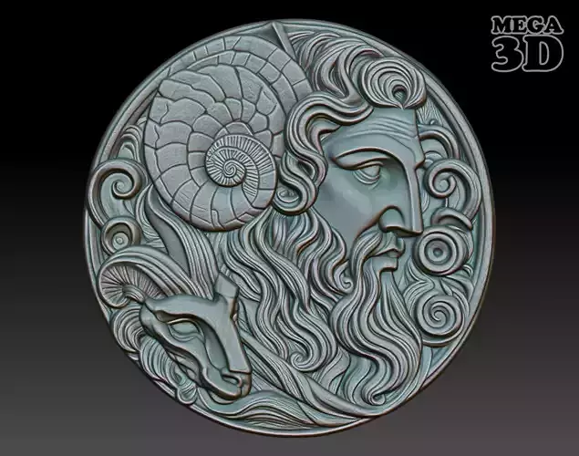 Roman Shaman basrelief 03 241010 3D print model