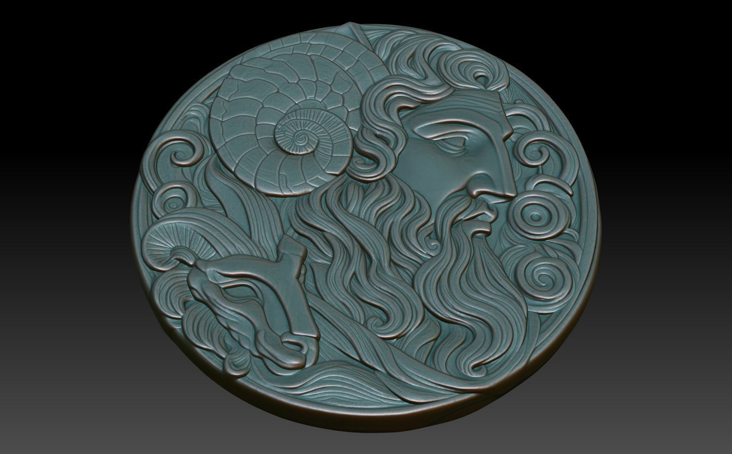 Roman Shaman basrelief 03 241010 3D print model_4