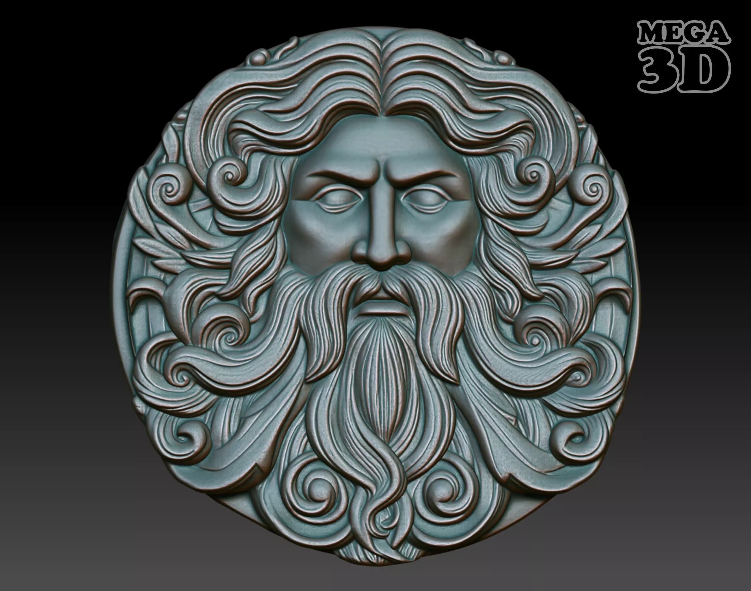 Roman Shaman basrelief 02 241010 3D print model_0