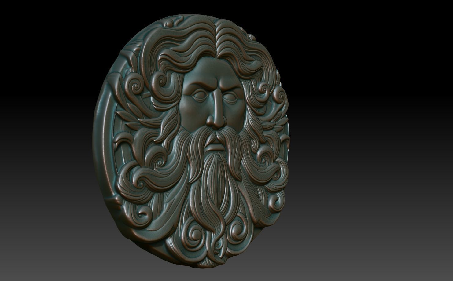 Roman Shaman basrelief 02 241010 3D print model_2