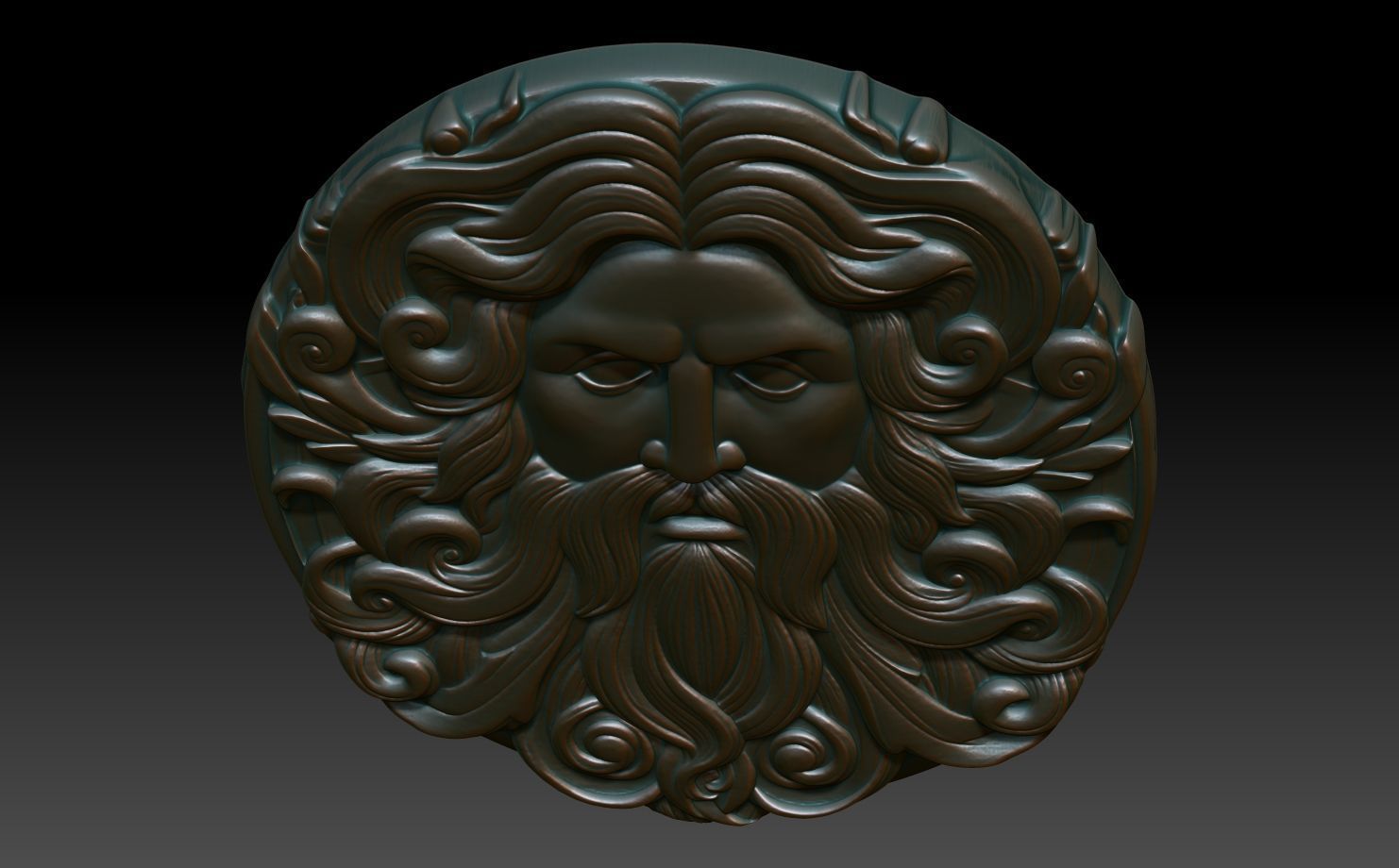 Roman Shaman basrelief 02 241010 3D print model_3