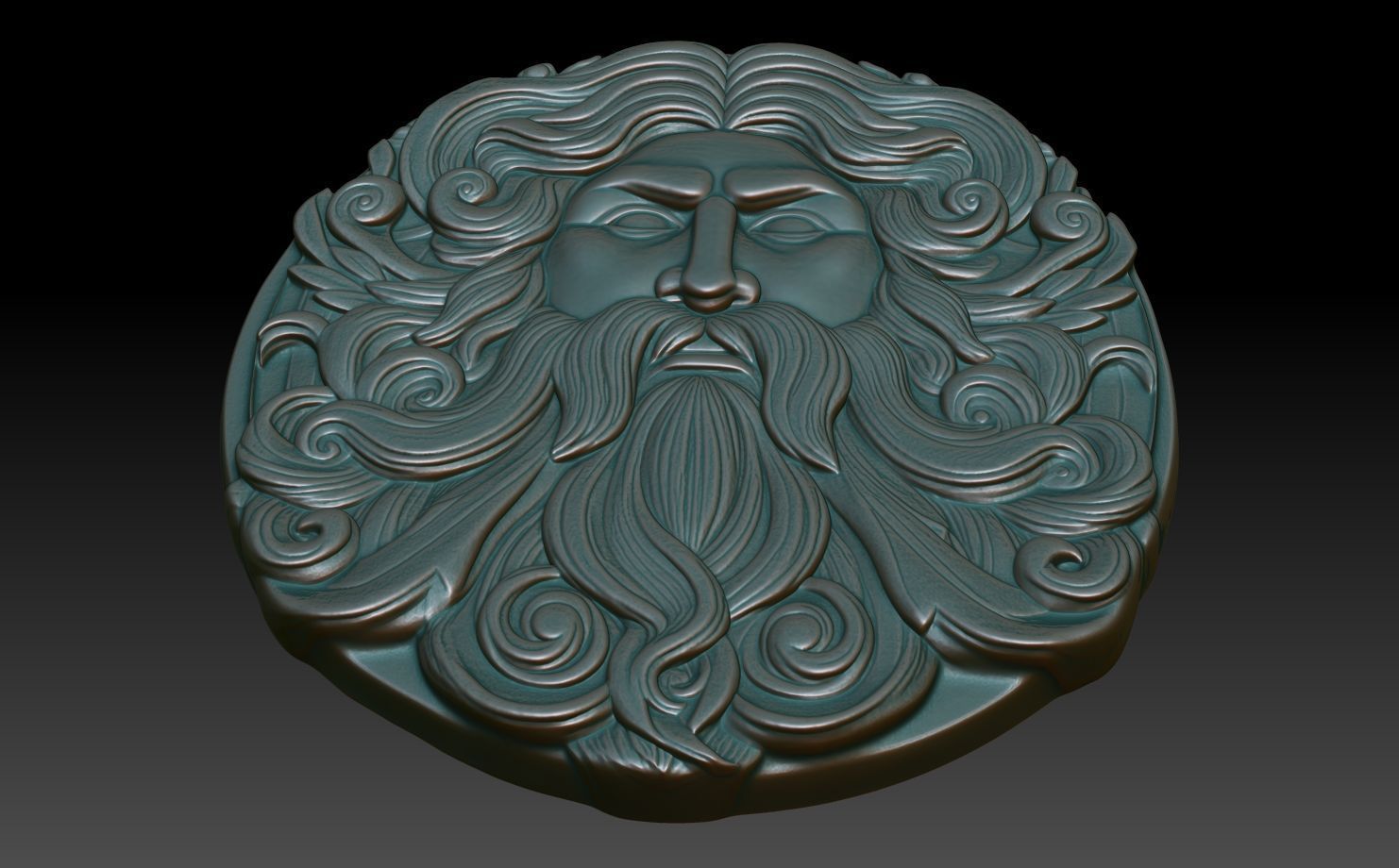 Roman Shaman basrelief 02 241010 3D print model_4