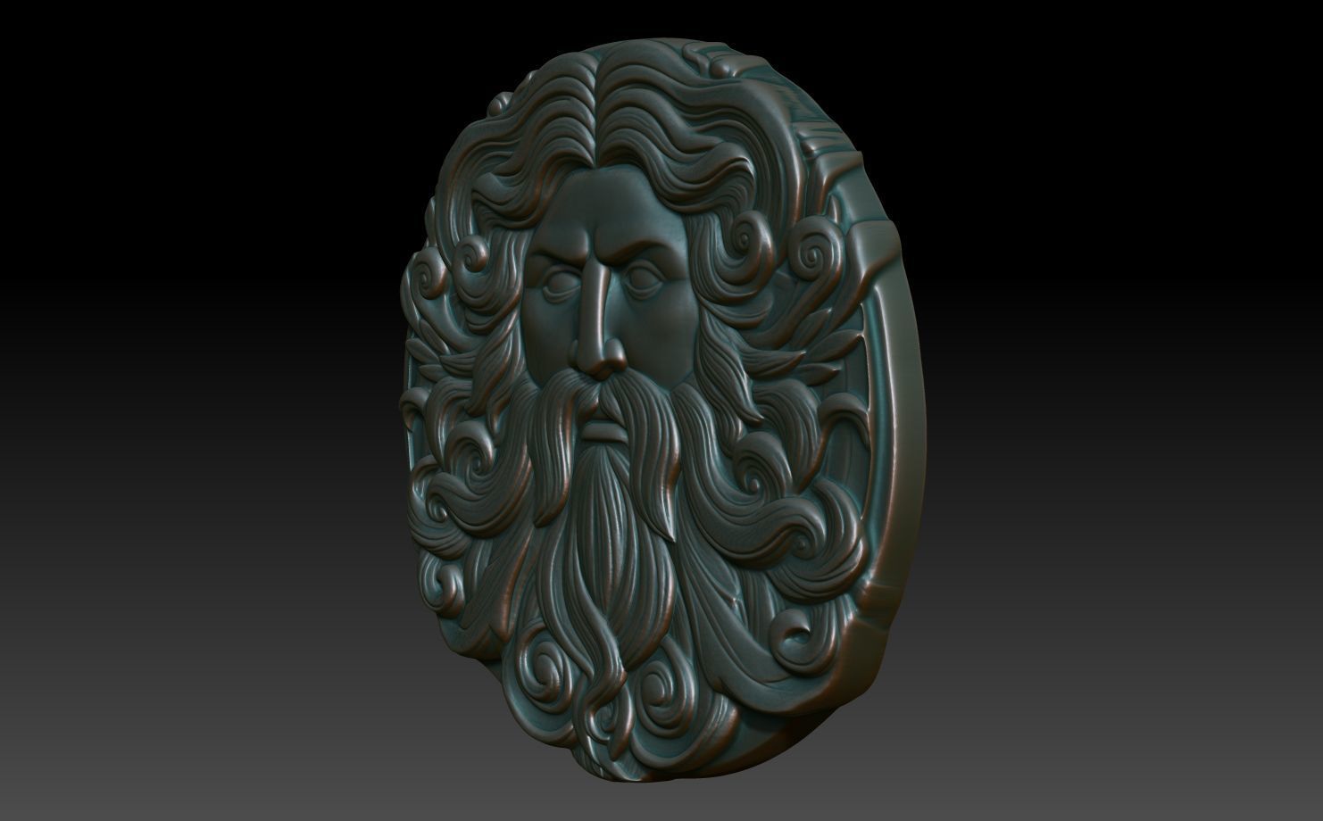 Roman Shaman basrelief 02 241010 3D print model_1