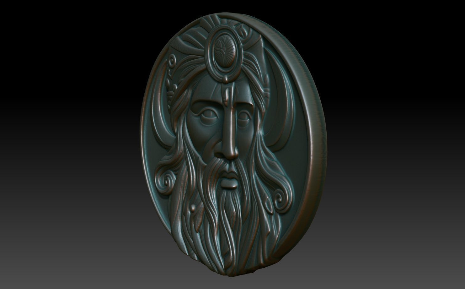 Roman Shaman basrelief 01 241010 3D print model_1
