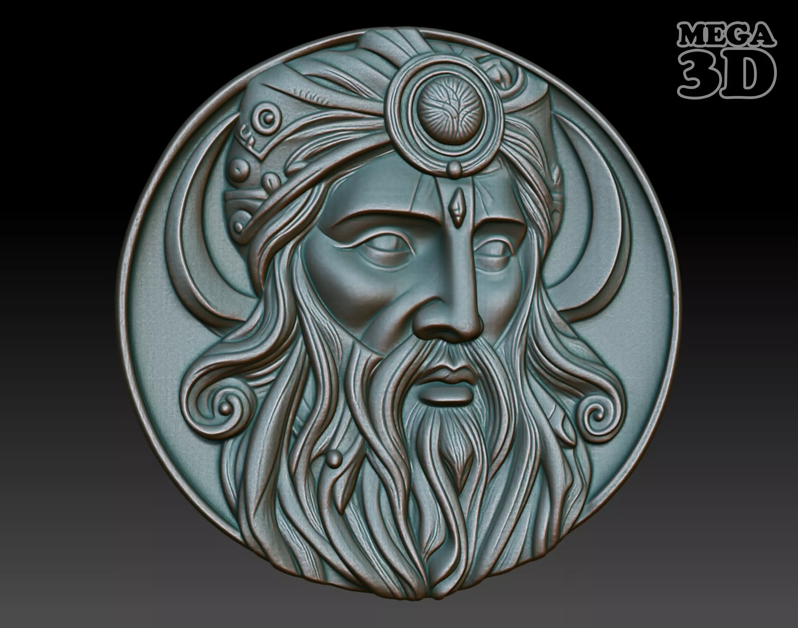 Roman Shaman basrelief 01 241010 3D print model_0