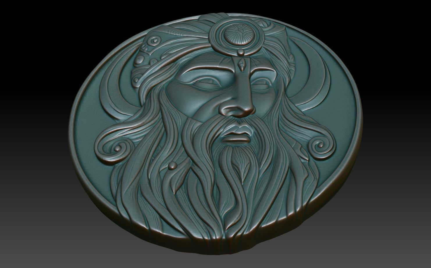 Roman Shaman basrelief 01 241010 3D print model_4