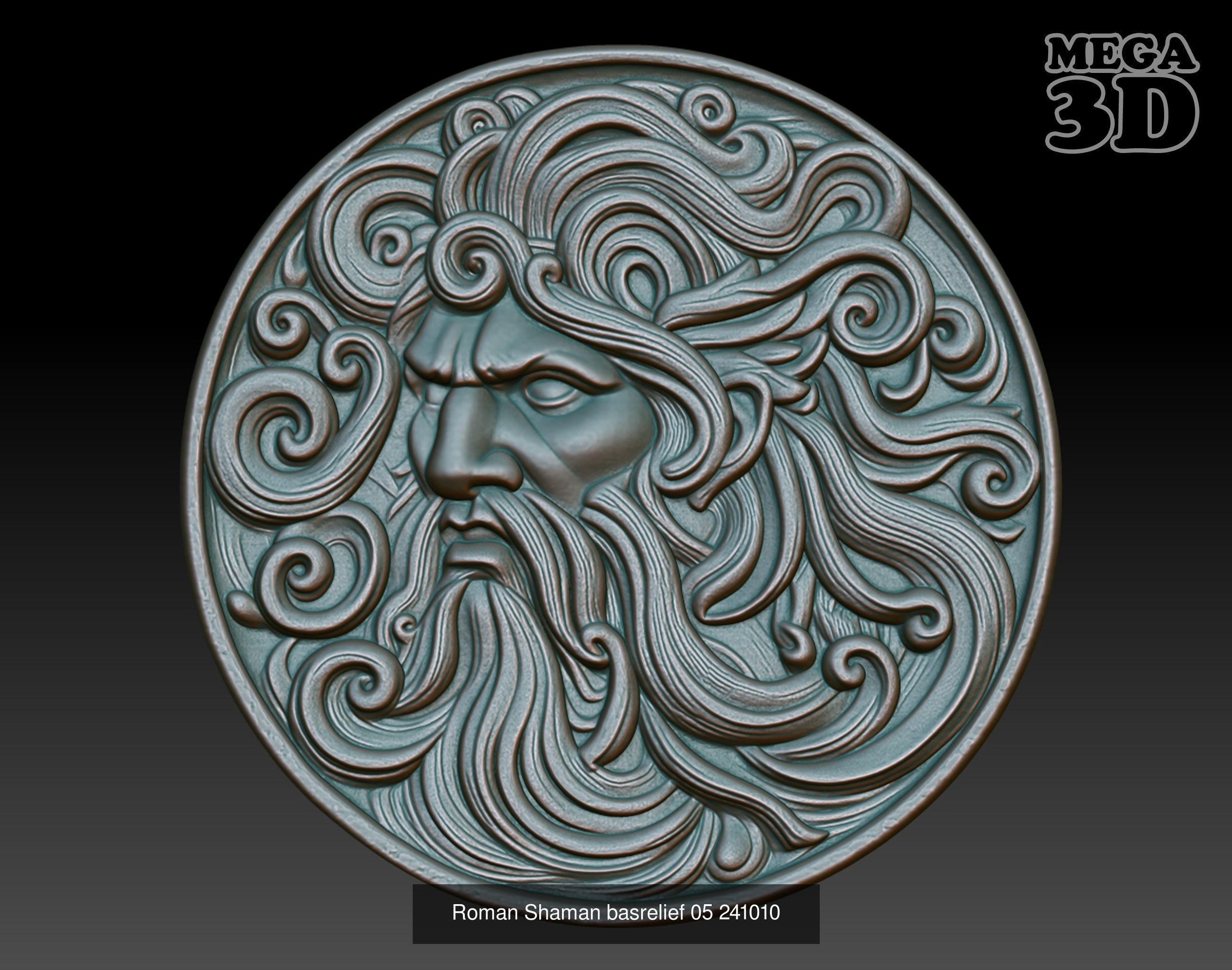 Roman Shaman basrelief Pack 241010 3D Model Collection_5