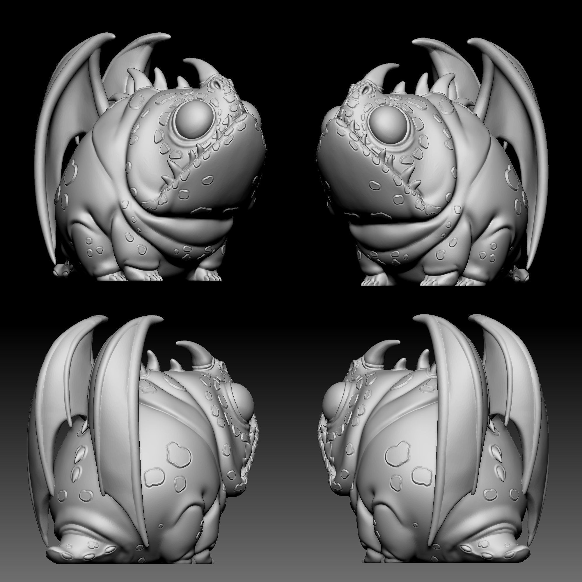Hobgobbler Dragon chibi 030 3D print model_3