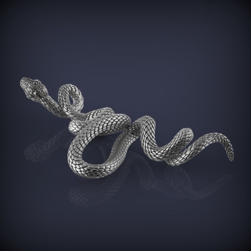 Snake Necklace Pendant Jewelry 3d print model 3D print model 3D print model_3