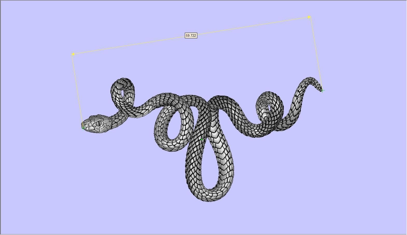 Snake Necklace Pendant Jewelry 3d print model 3D print model 3D print model_4