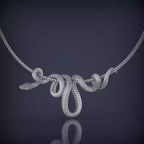 Snake Necklace Pendant Jewelry 3d print model 3D print model 3D print model