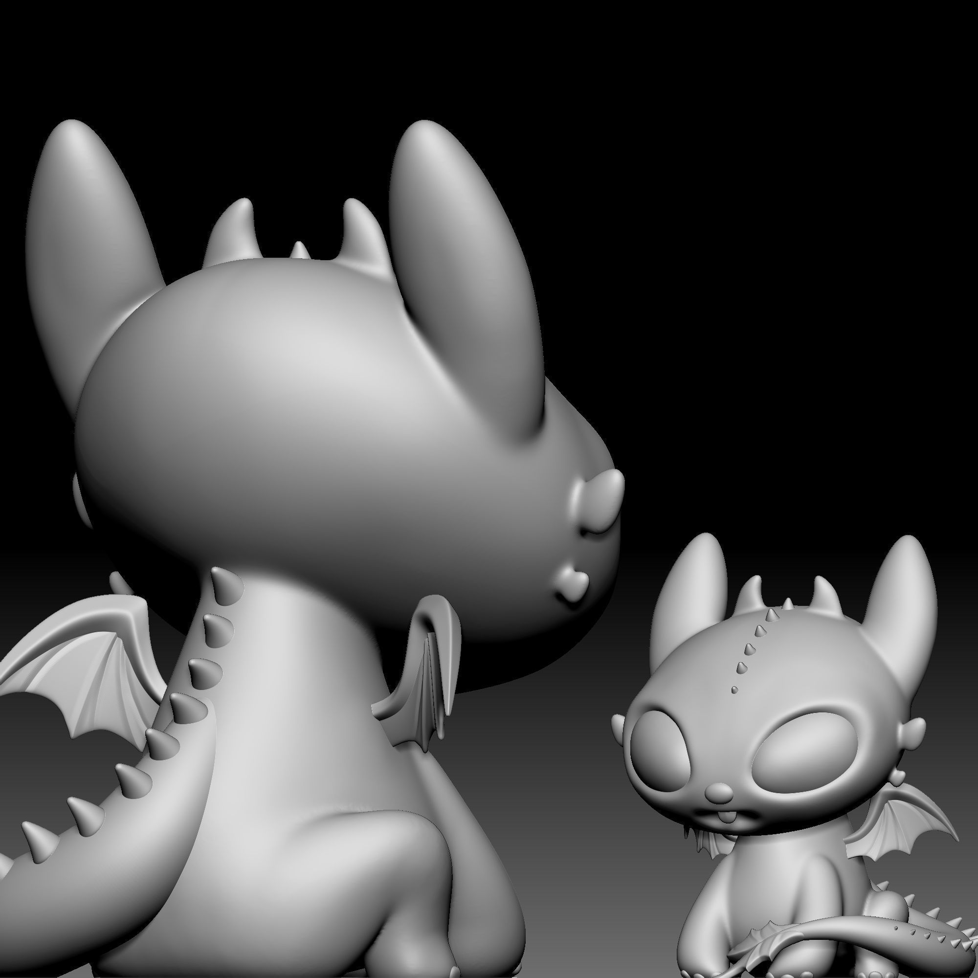 Chimuelo Dragon Chibi 040 3D print model_6