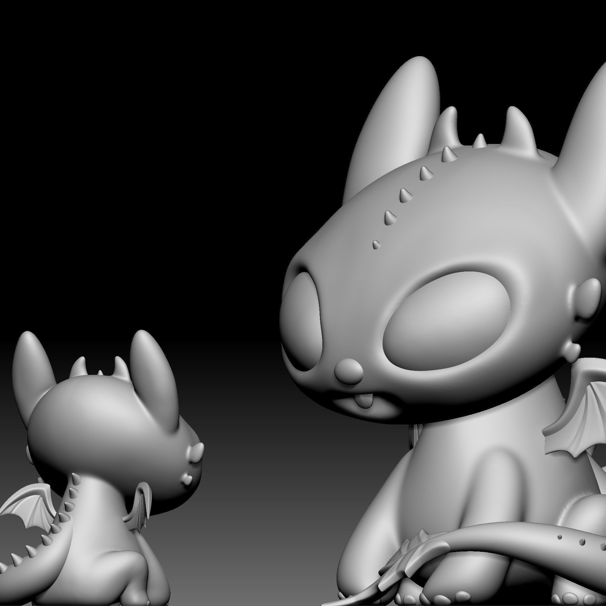 Chimuelo Dragon Chibi 040 3D print model_5