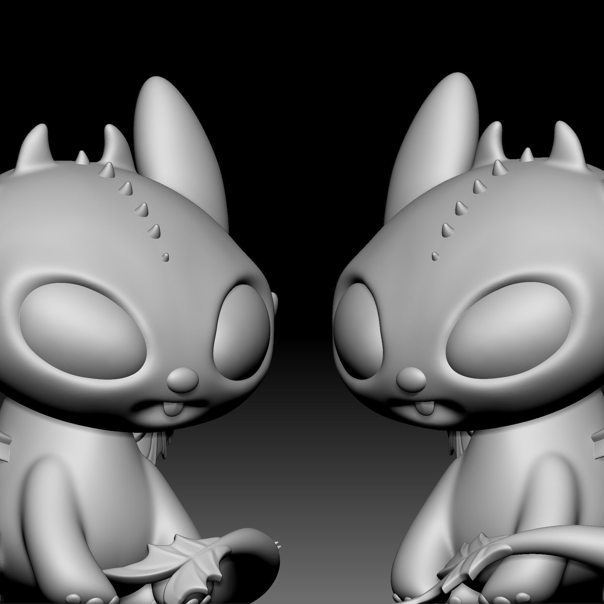 Chimuelo Dragon Chibi 040 3D print model_7