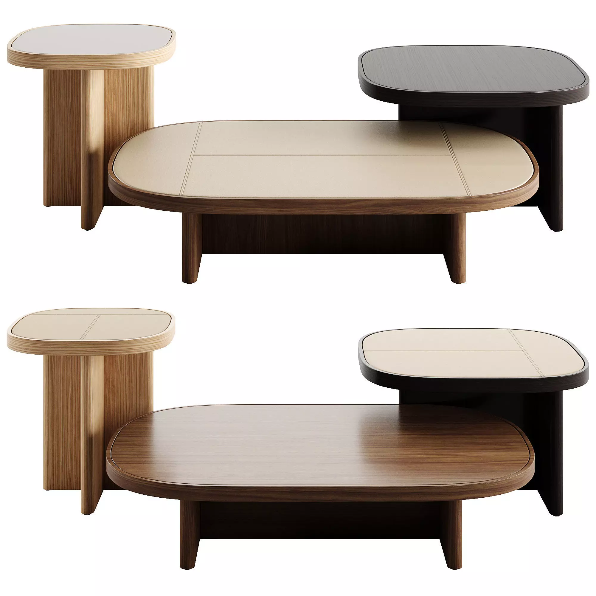 Gilbert Side Table Set 3D model