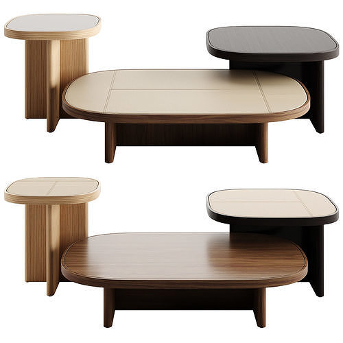 Gilbert Side Table Set 3D model