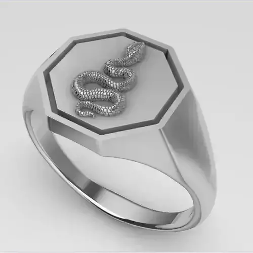 SNAKE SIGNET RING