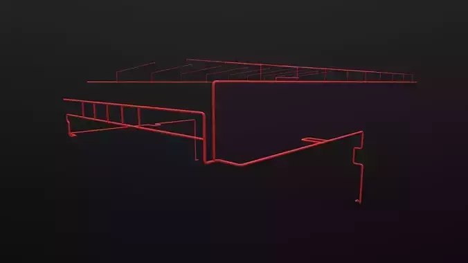 Fire Pipe Low-poly 3D model