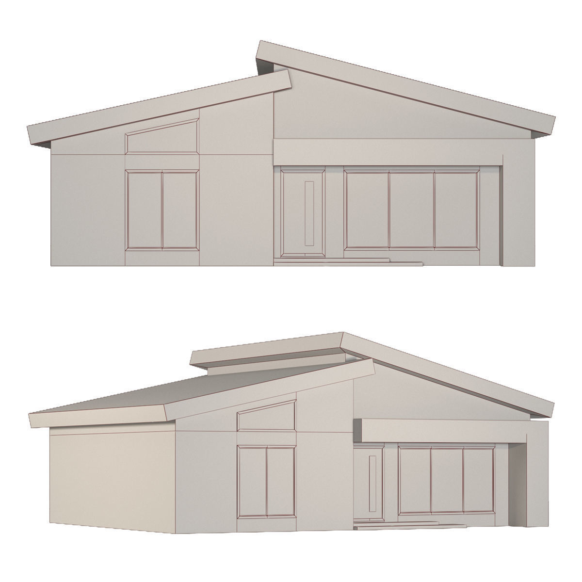 Villa 3D model_4