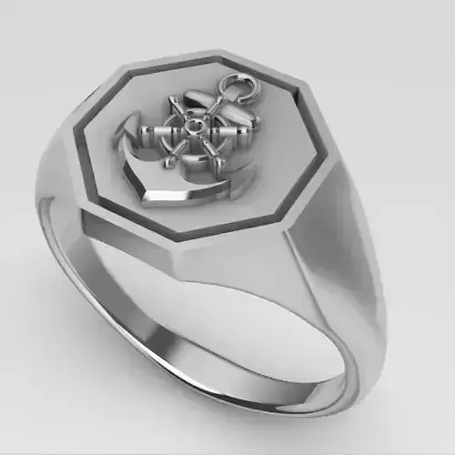 ANCHOR SIGNET RING