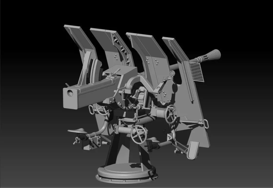 35 scale German 37mm AA Flak WW2 for 3D print 3D print model_0