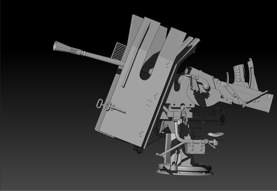 35 scale German 37mm AA Flak WW2 for 3D print 3D print model_3